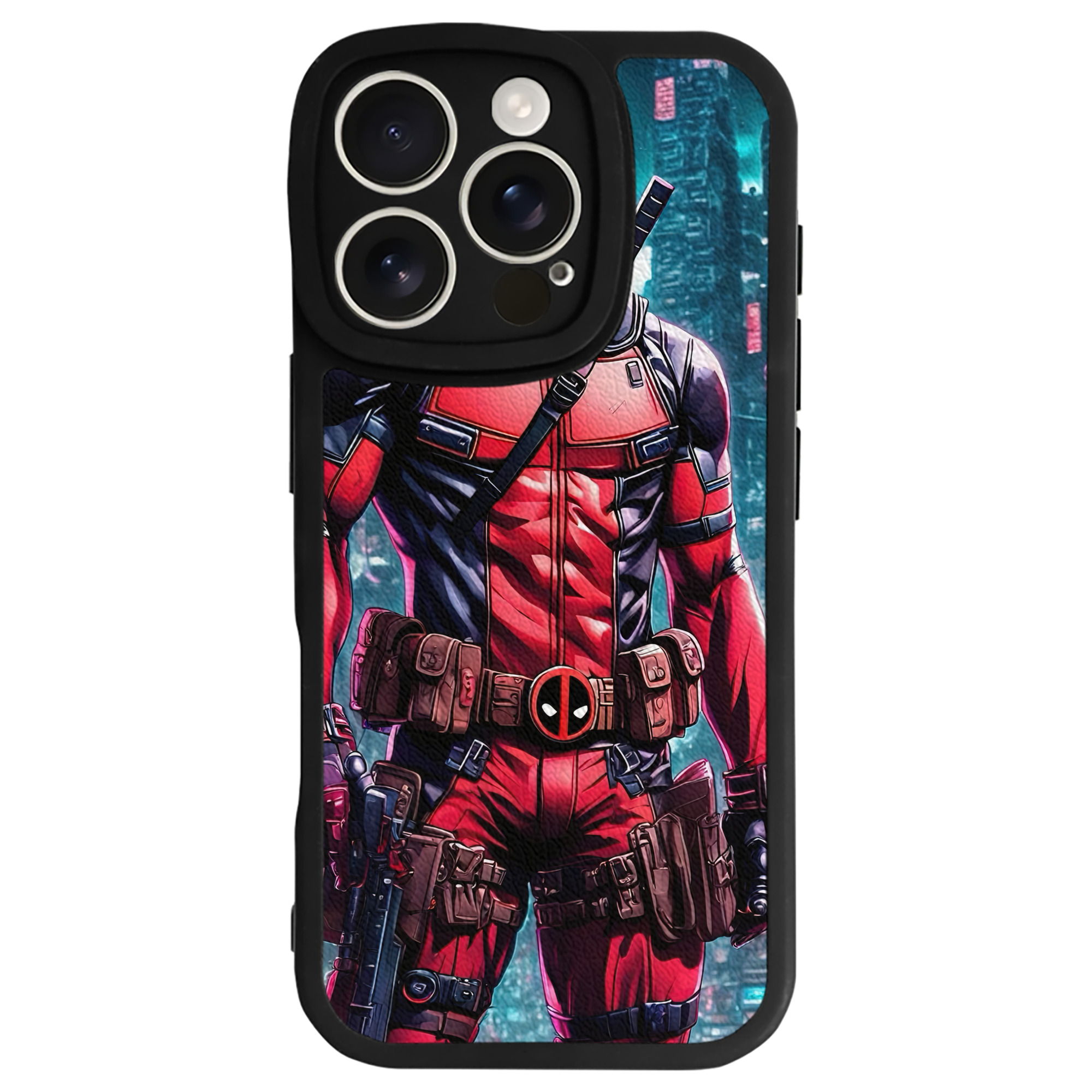 （画像用） Deadpool デッドプール 【iPhone 16シリーズ対応】シリコンスマホケース（レザー調） 材質：シリコン